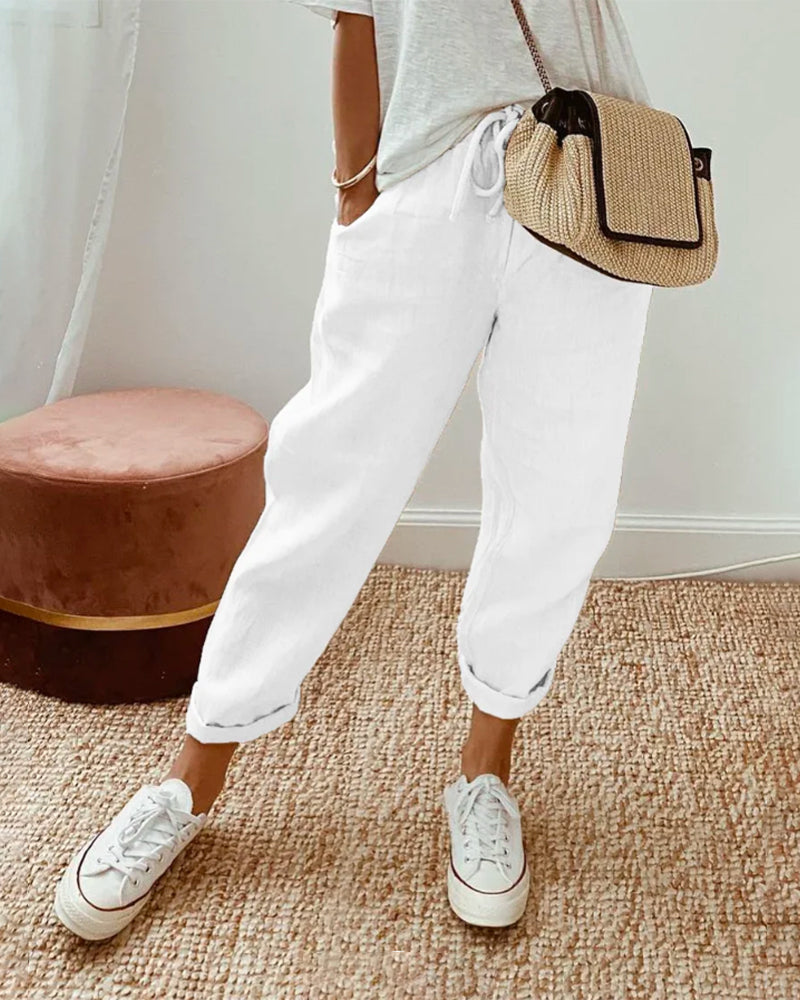 Chloé | Pantalon Décontracté en Lin