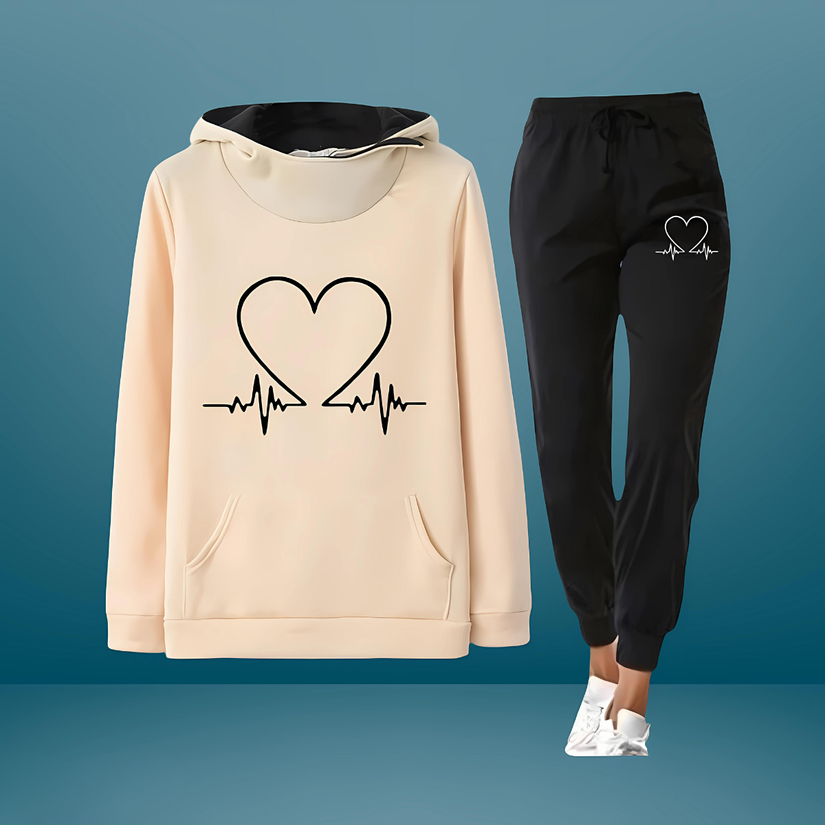 Julia | T-Shirt Heartbeat Élégant
