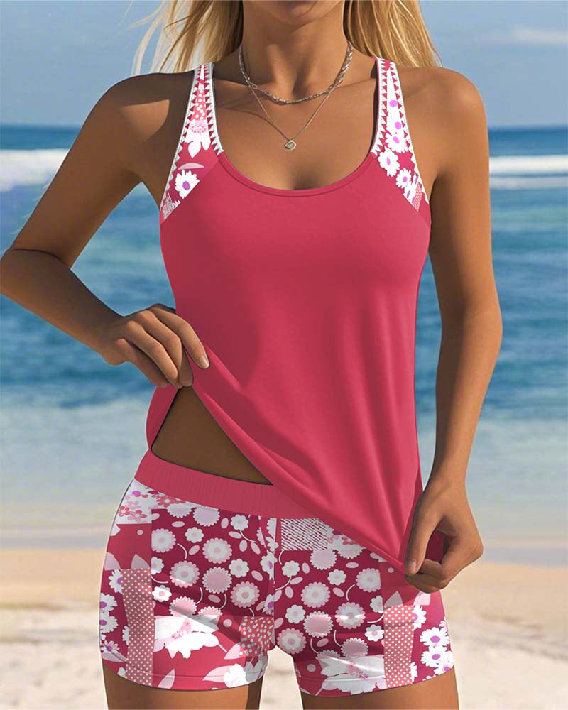Sabrina | Maillot De Bain 2 Pièces Confortable À Motif Floral