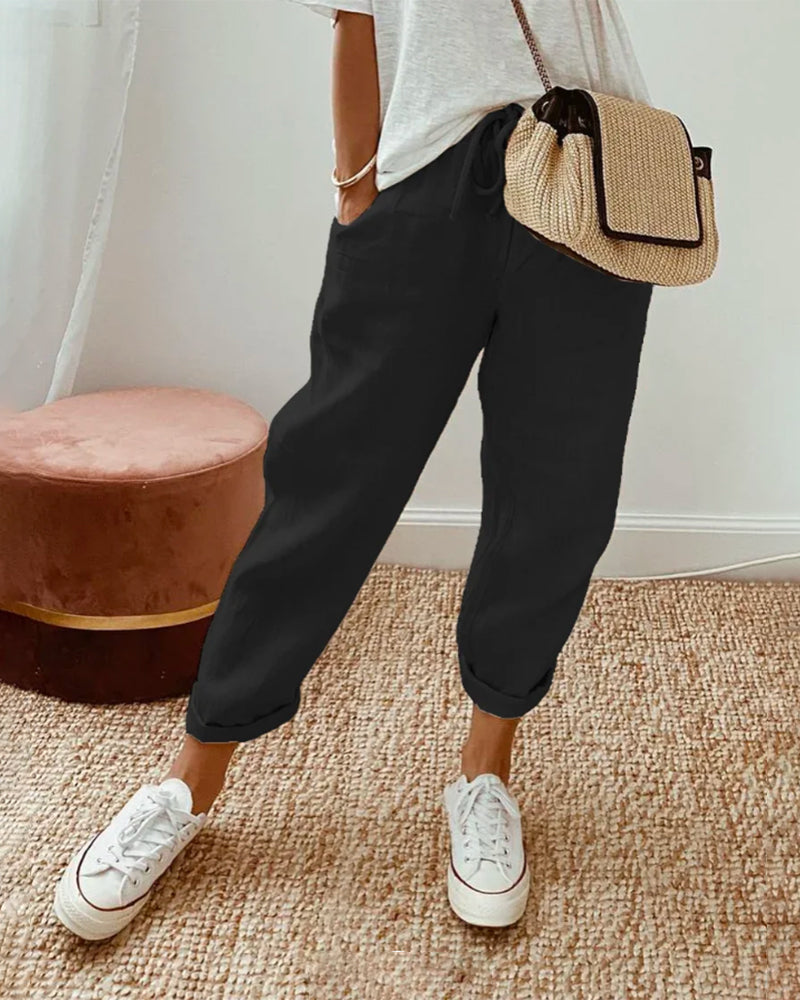 Chloé | Pantalon Décontracté en Lin