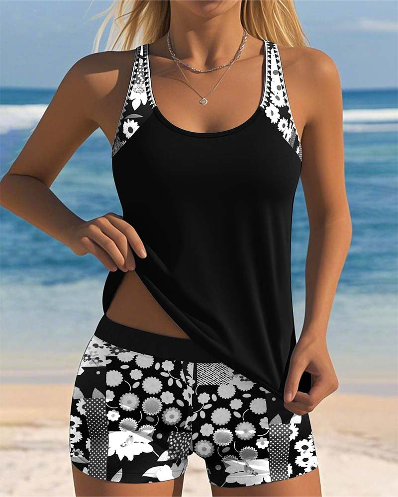 Sabrina | Maillot De Bain 2 Pièces Confortable À Motif Floral
