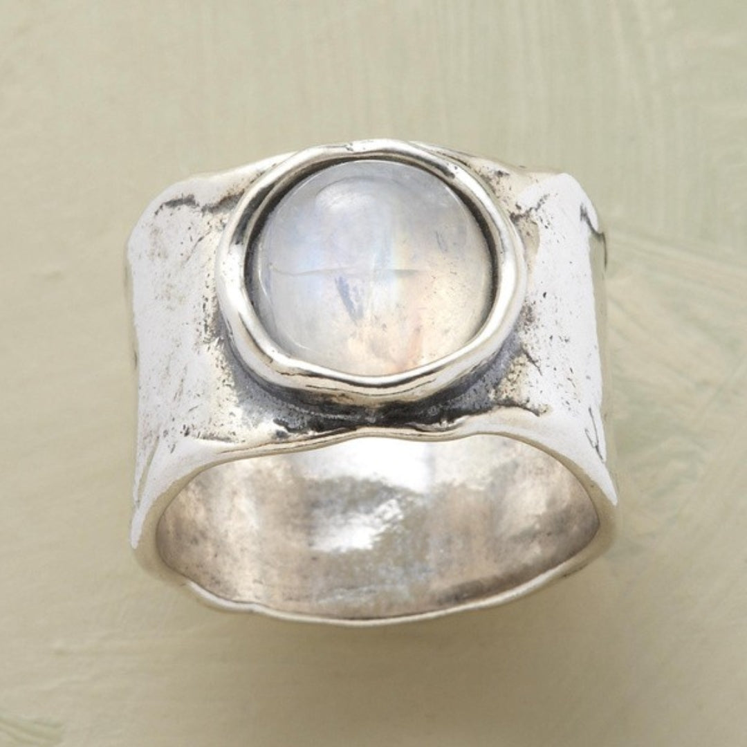 Bague Boho Avec Pierre De Lune