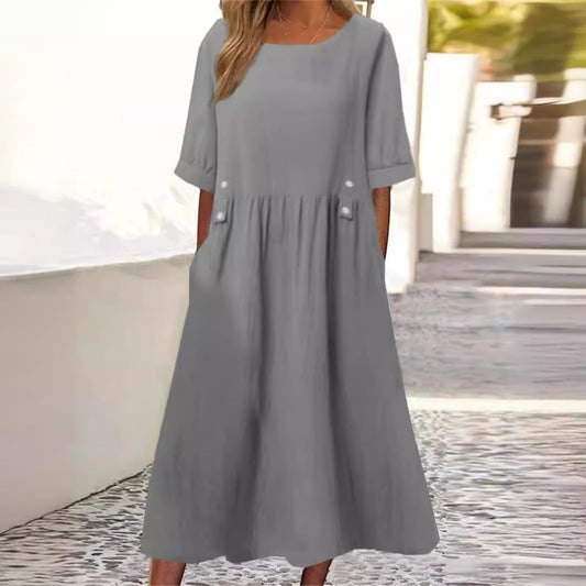 Dorle | Robe En Coton-Lin
