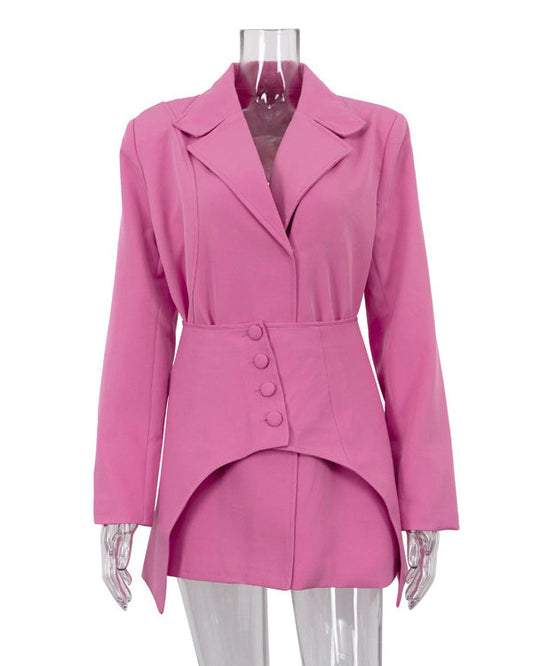 Leontine | Ensemble deux pièces rose | Blazer