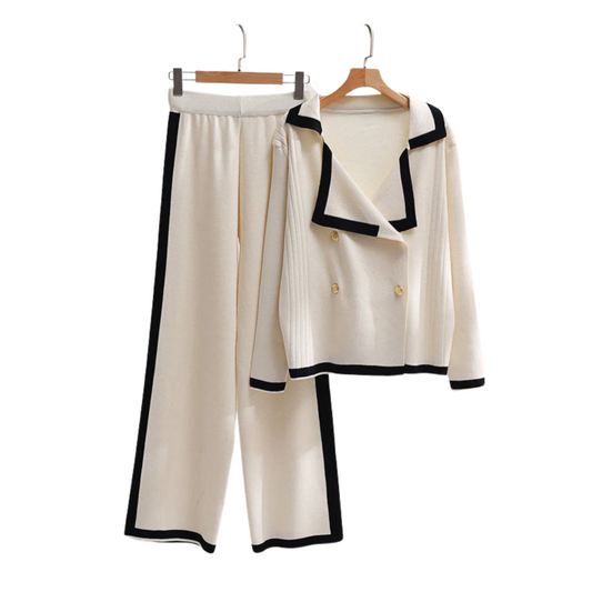 Velora | Ensemble décontracté deux pièces pantalon | Tricot